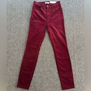 LOFT Women's Skinny Jeans - Burgundy